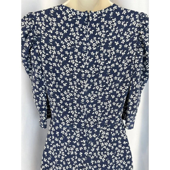 SALONI Colette Silk Minidress In Navy Painterly $550 - Picture 9 of 15